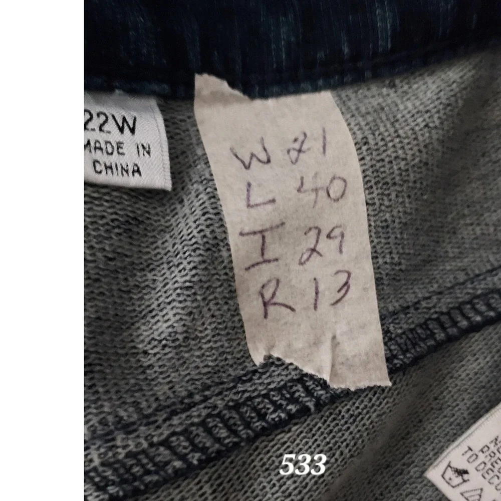 Dream Jeannes Rhinestone Heart Quacker Facto Pants Comfort Fit blue Size 22W QVC - Picture 7 of 7